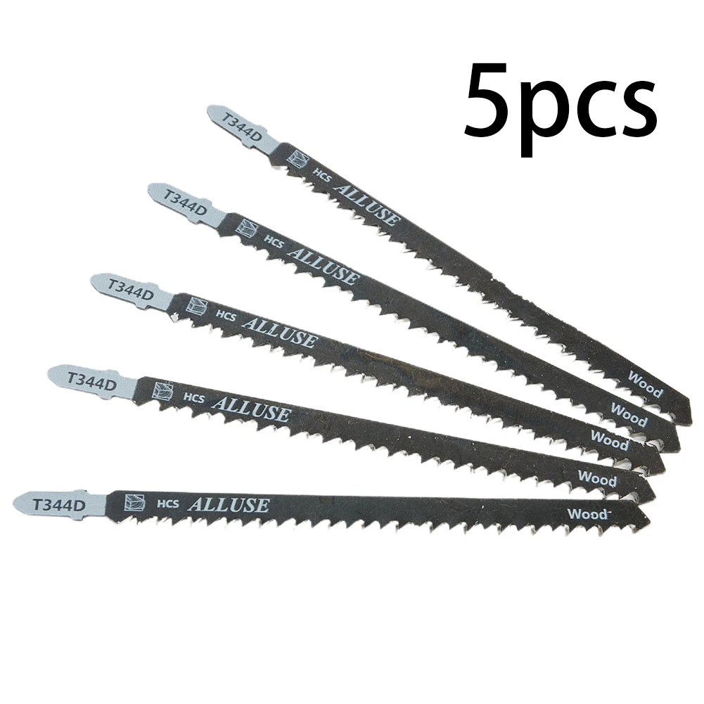 Aaaaa5pcs t344d jigsawsaw lâminas cortador alternativo 6t t-shank lâmina de serra para placa de madeira corte de plástico ferramenta para trabalhar madeira