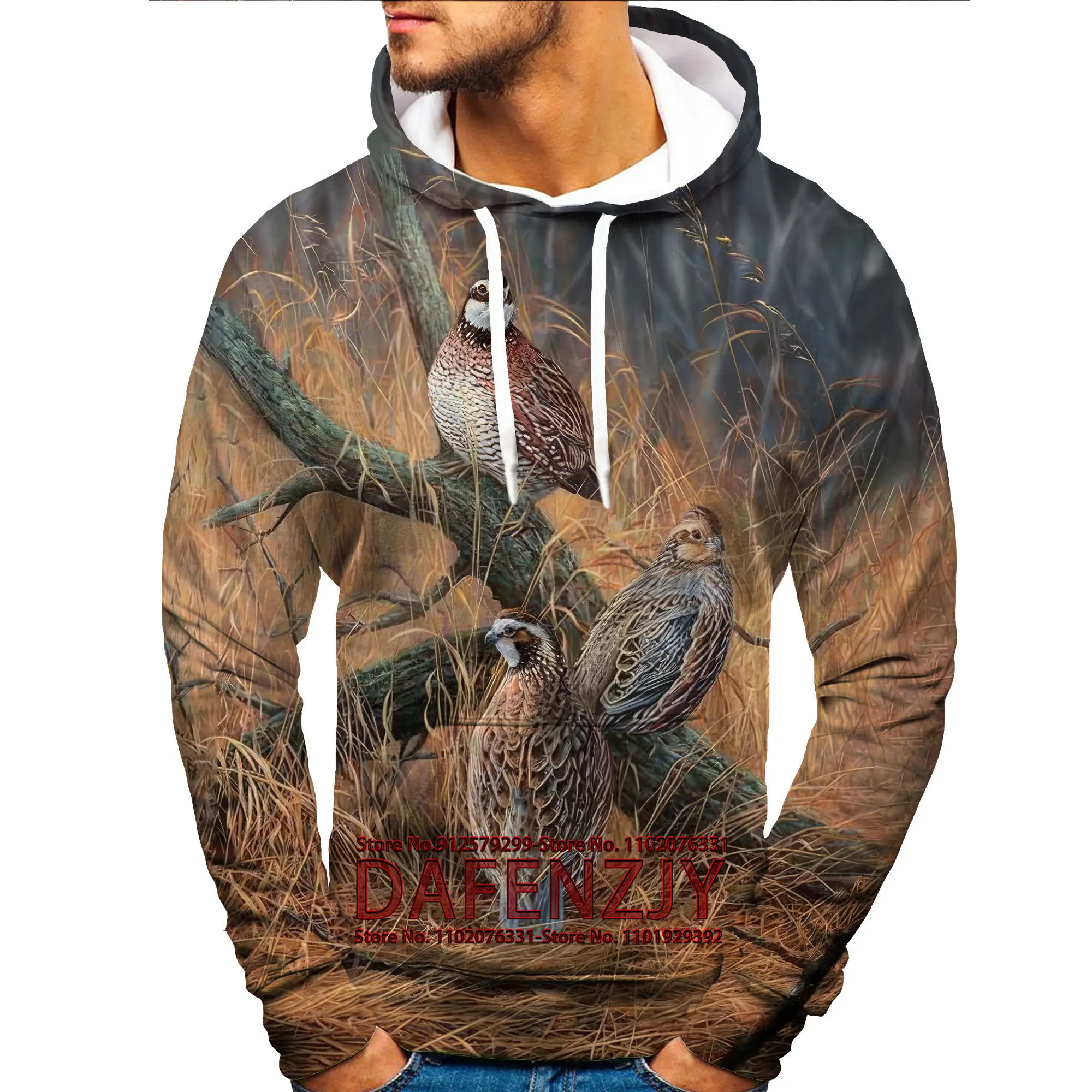 

2024 Spring And Autumn Branch Leaves Camouflage 3D Hoodies Men Women Outdoor Birds Fishing Camping Hunting Clothing Unisex Hoode