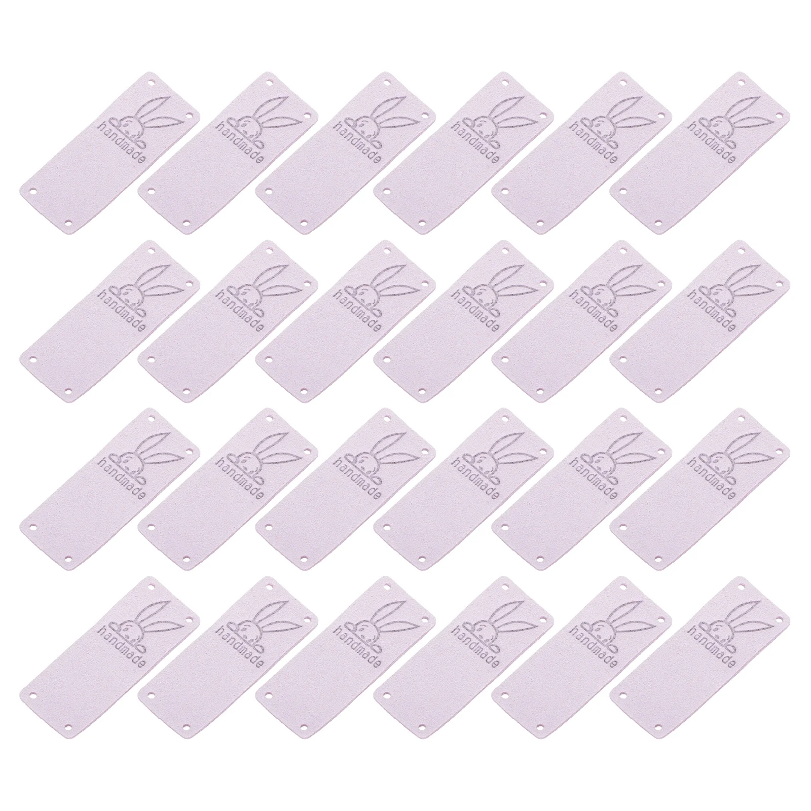 100 Pcs Rabbit Suede Label Clothing Embossed Apparel Sewing Accessories