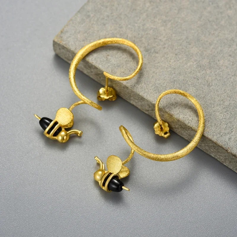 Honey shaped women's earrings minimalist fashion boutique jewelry