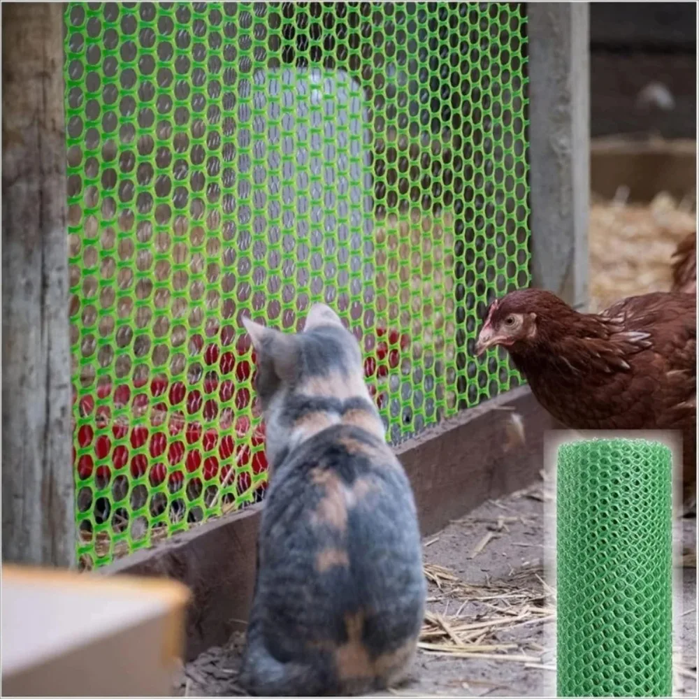 Black, Green, White Garden Plastic Mesh Poultry Barrier Household Plastic Chicken Wire Mesh Flower Protection Hexagonal Mesh