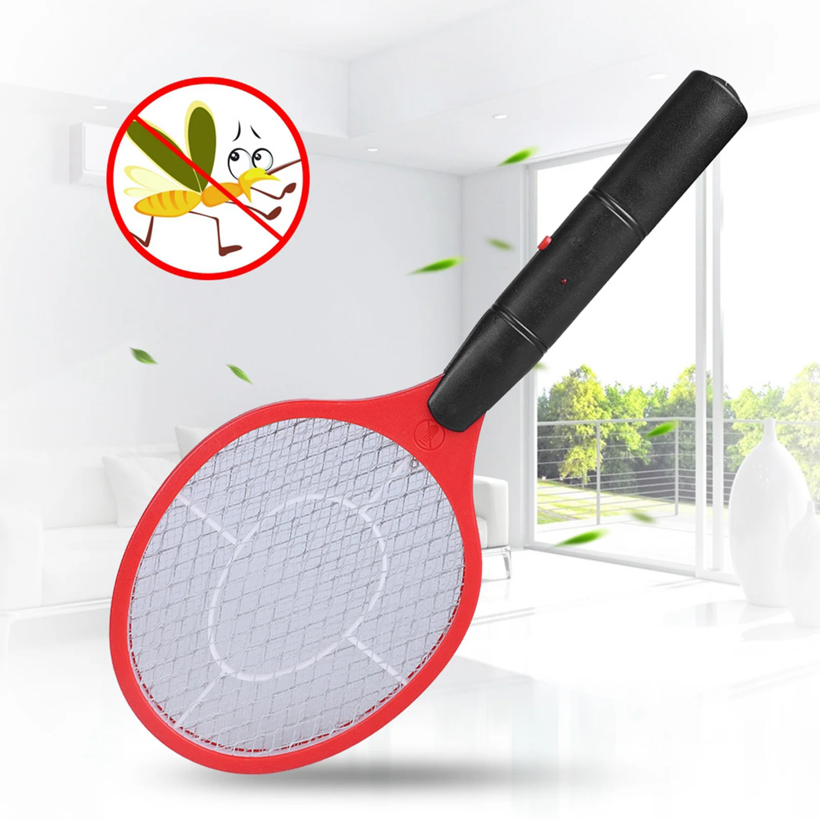 Electric Mosquito Swatter Cordless Battery Power Electric Fly Mosquito Swatter Bug  Racket Insects Killer