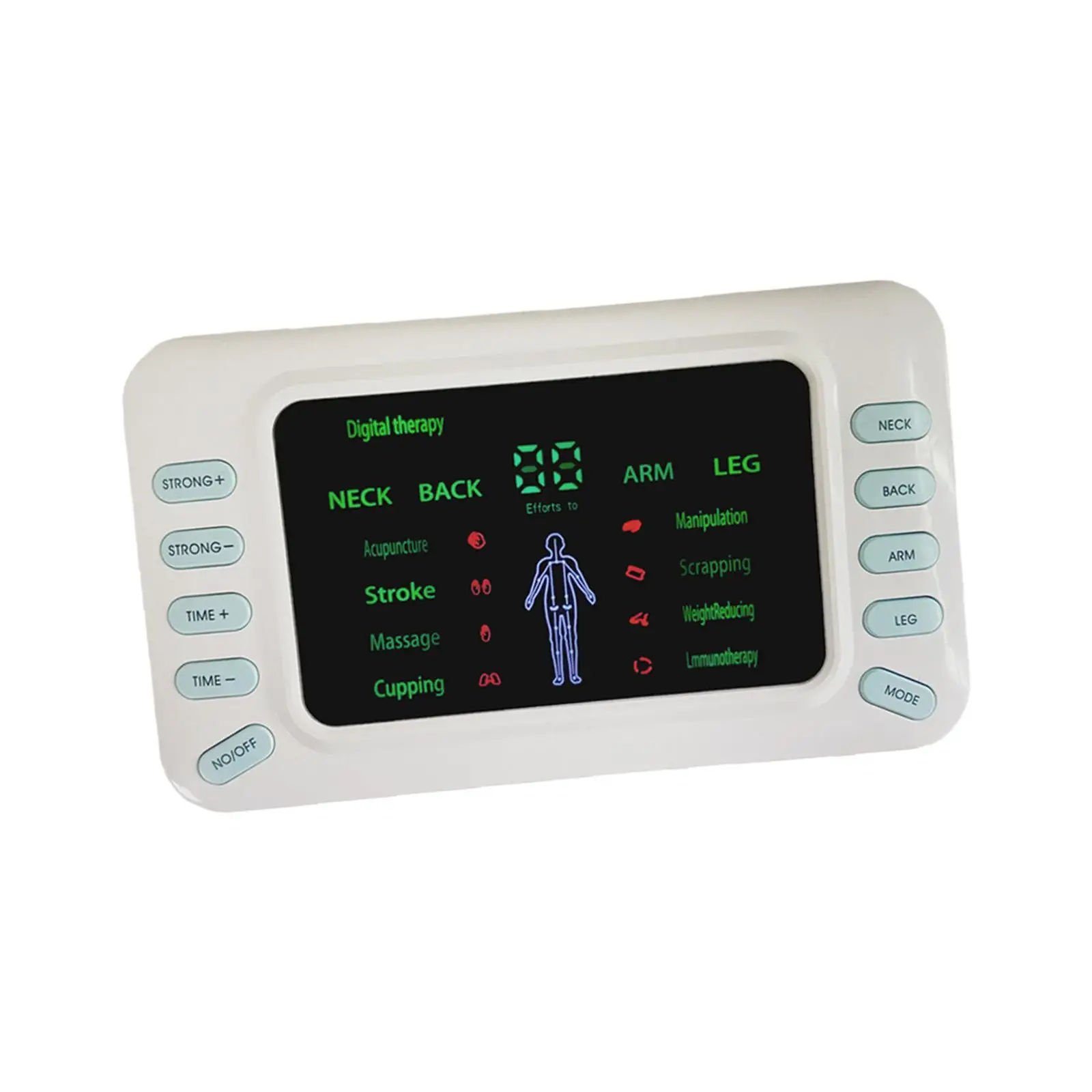Electric Pulse Massager 8 Massage Modes Handheld Medium Frequency Tens Unit