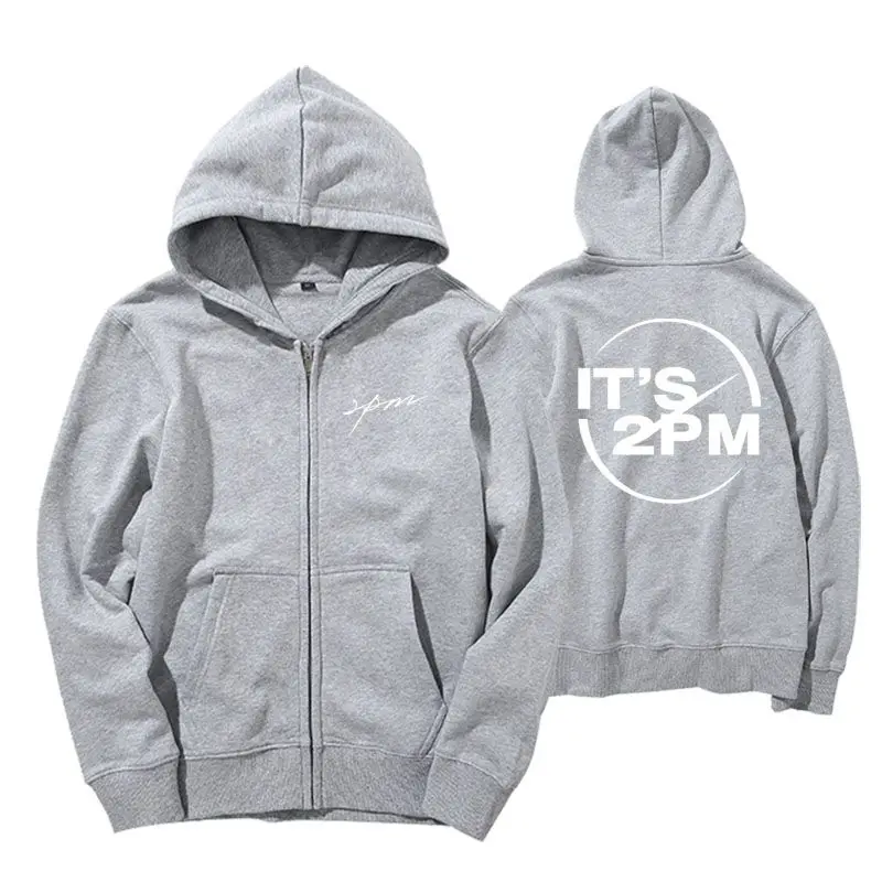 Kpop 2PM 15th Men/Women ZIP Hoodie Design Aid Clothing Same Sweatshirt Unisex Streetwear Jacket Sweatshirt Top