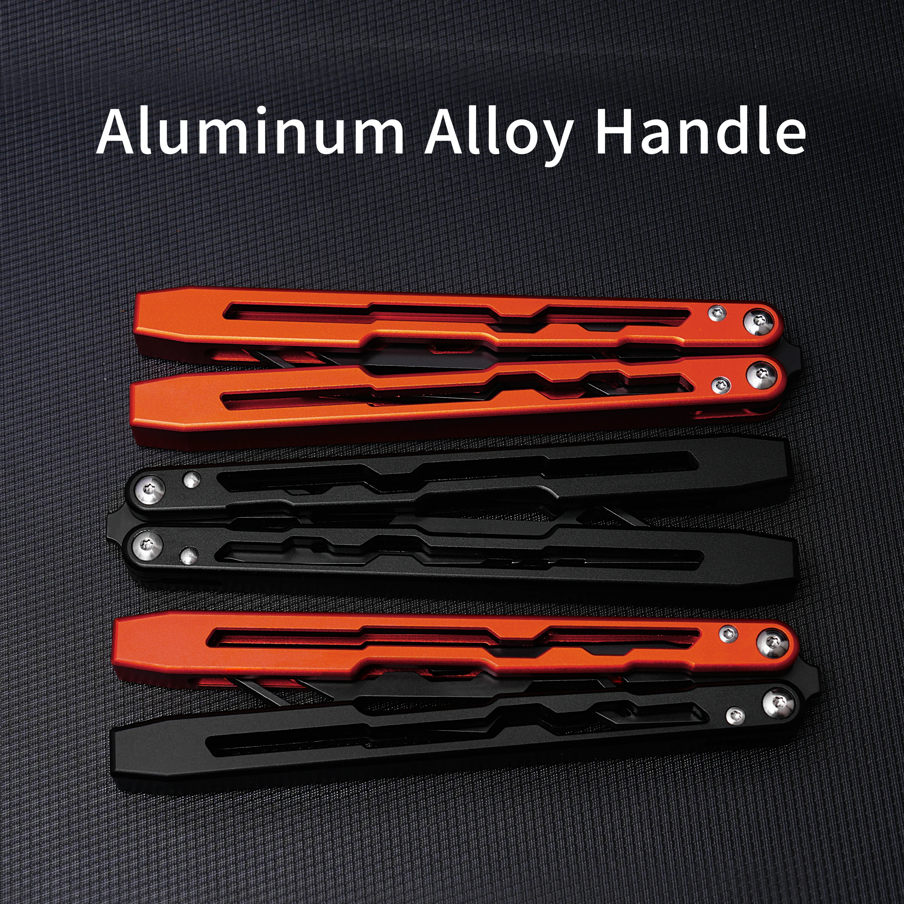 Barison Aluminum Alloy Handle 6061 Aluminum Alloy Handle Foldable Safety Outdoor Novice Practice Handsome Cool Orange