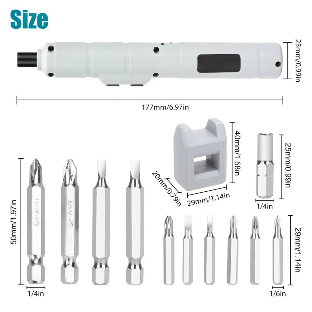 13 In 1 Electric Screwdriver Drill Kit Mini Multifunction Cordless Rechargeable Power Tool With Drill