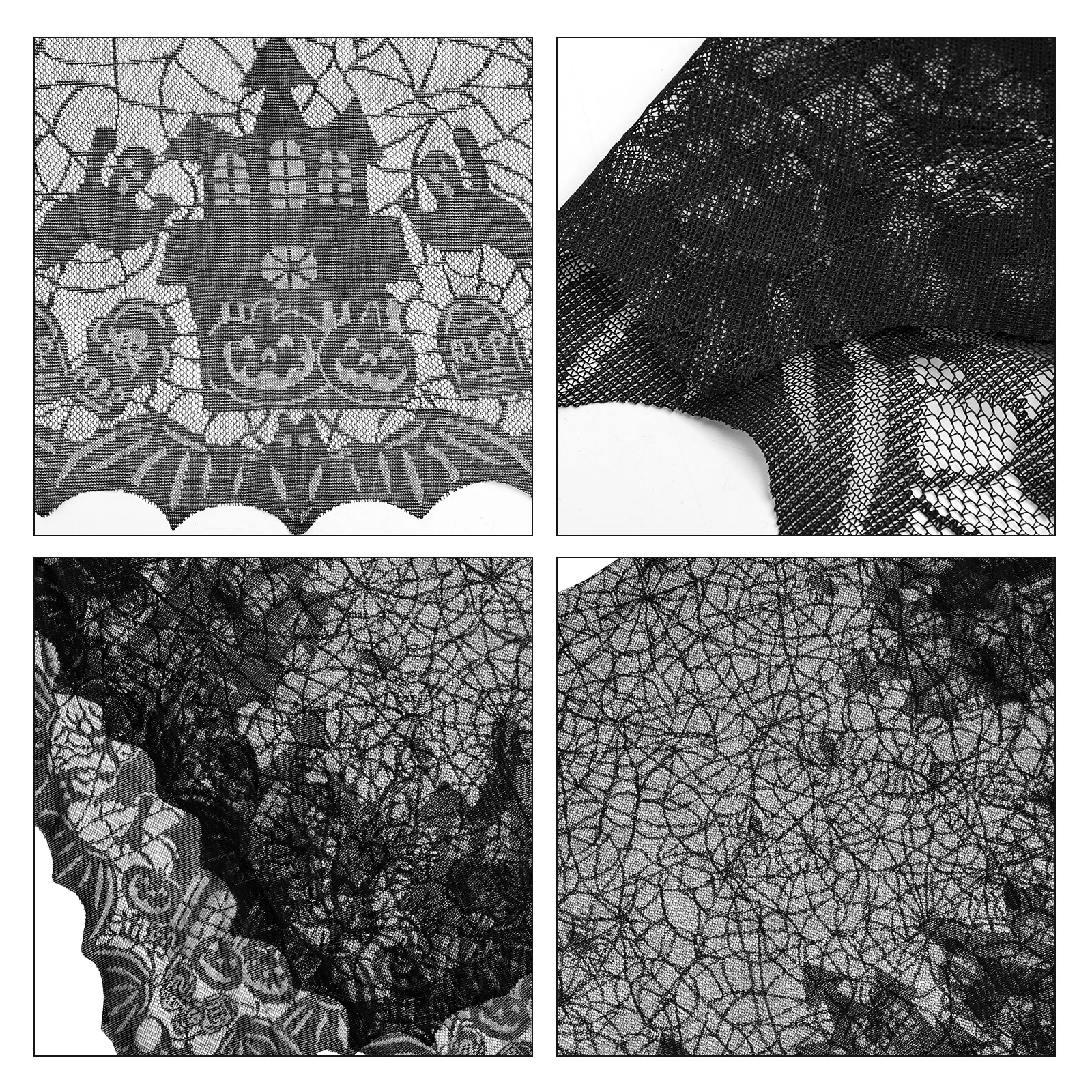 

Spider Web Tablecloth Halloween Lace Design Perfect for Party Table Cover Halloween Party Tabletop Decorative Cloth