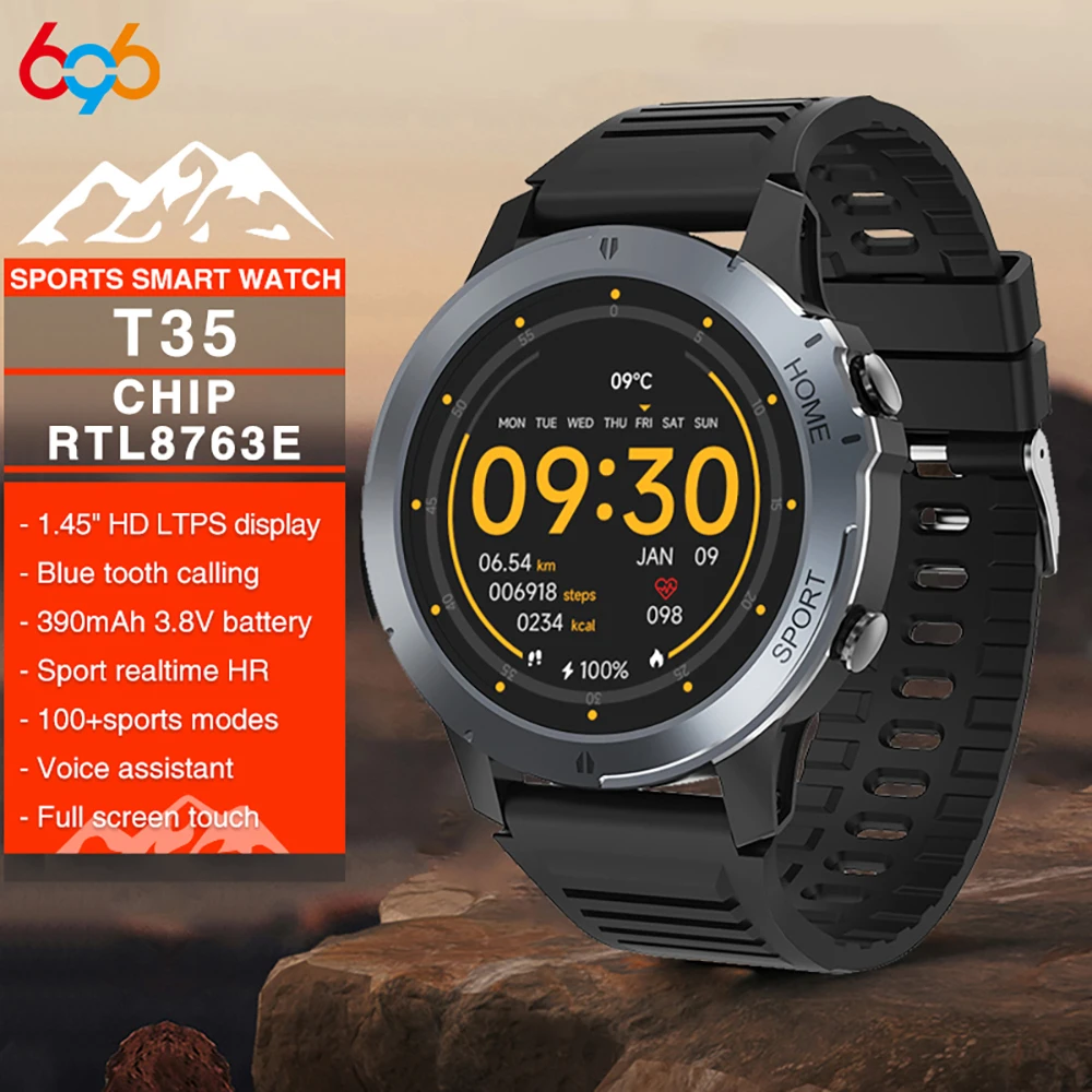 

2023 New Outdoors Sports 1.45" Blue Tooth Call Smart Watch Heart Rate Blood Oxygen Voice Assistant Men Waterproof Smartwatch