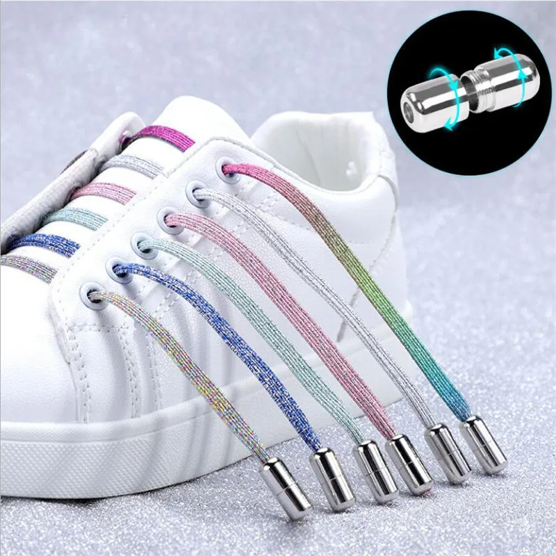 

1Pair No Tie Shoelaces Unisex Elastic Shoelaces Locking Shoe Laces Strings For Kid Adult Sneakers Shoelace 10 Color Shoestrings