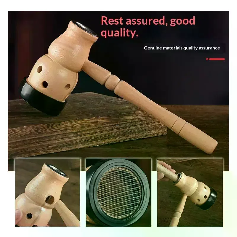 Moxa Mugwort Moxibustion Box Wooden Handle Gourd Massage Burner Roll Wormwood Artemisia Acupuncture