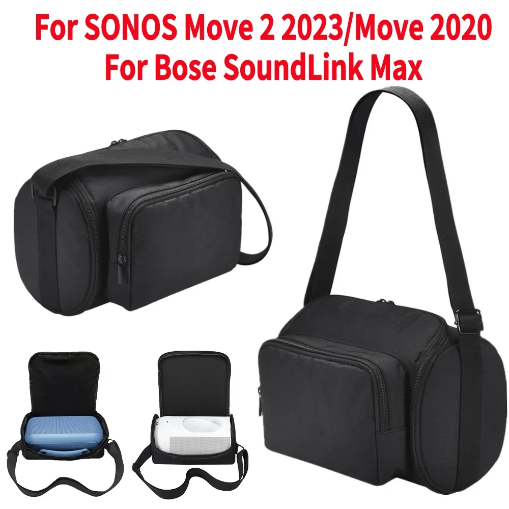 Tragetasche Tragetasche Kratzfeste tragbare Aufbewahrungstasche mit Schultergurt für Sonos Move 2 2023 für Bose SoundLink Max