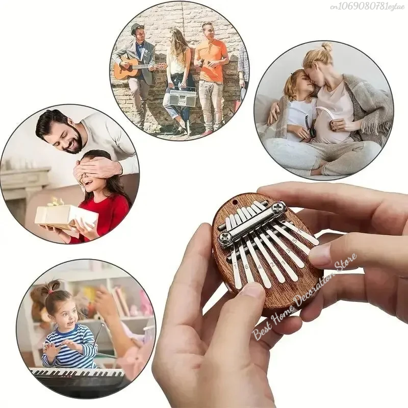 8 Key Mini Wood Kalimba High Quality Exquisite Finger Thumb Piano Marimba Musical Good Accessories Pendant Gift