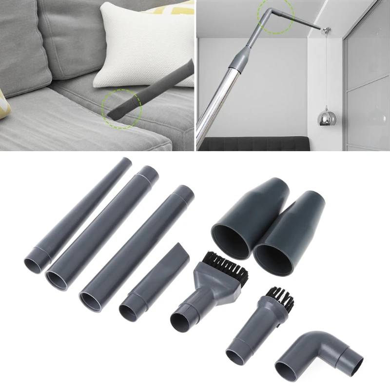 9pcs Vacuum Cleaner Micro Cleaning Nozzle Kit, Multifunctional Corner Brush Set, 32/35mm Vacuum Attachment
