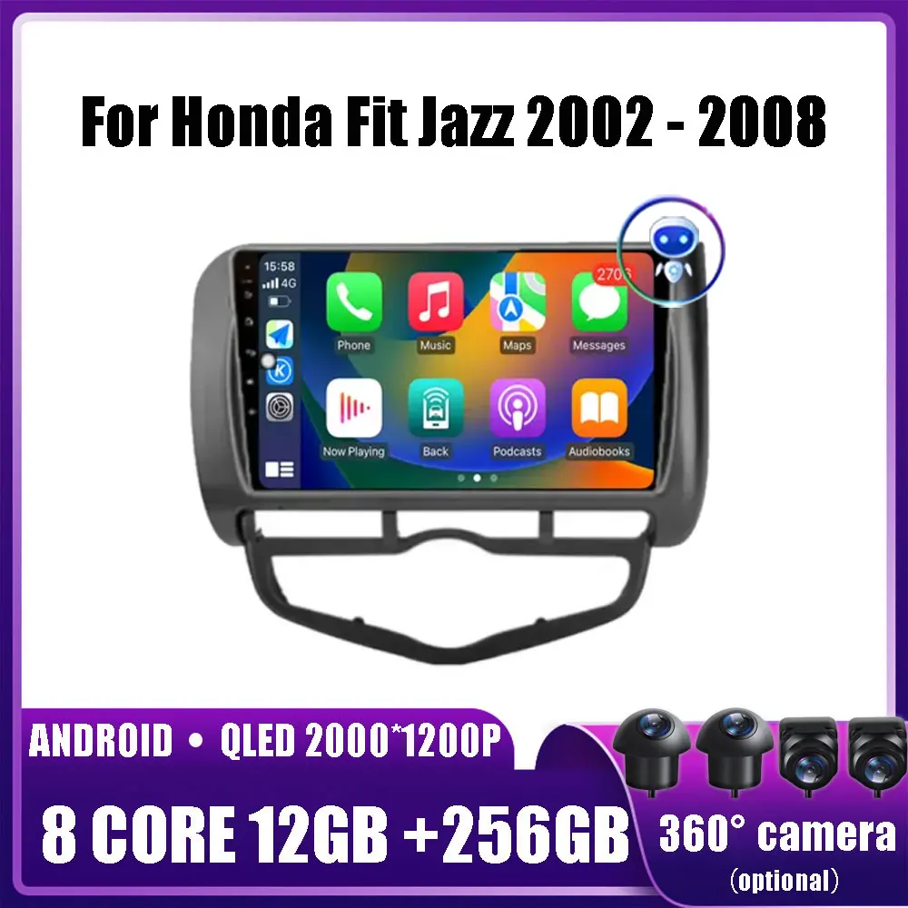 

Android 14 for Honda Fit Jazz 2002 - 2008 Car Multimedia Player Head Unit Stereo GPS Navigation BT WIFI car accessories tools