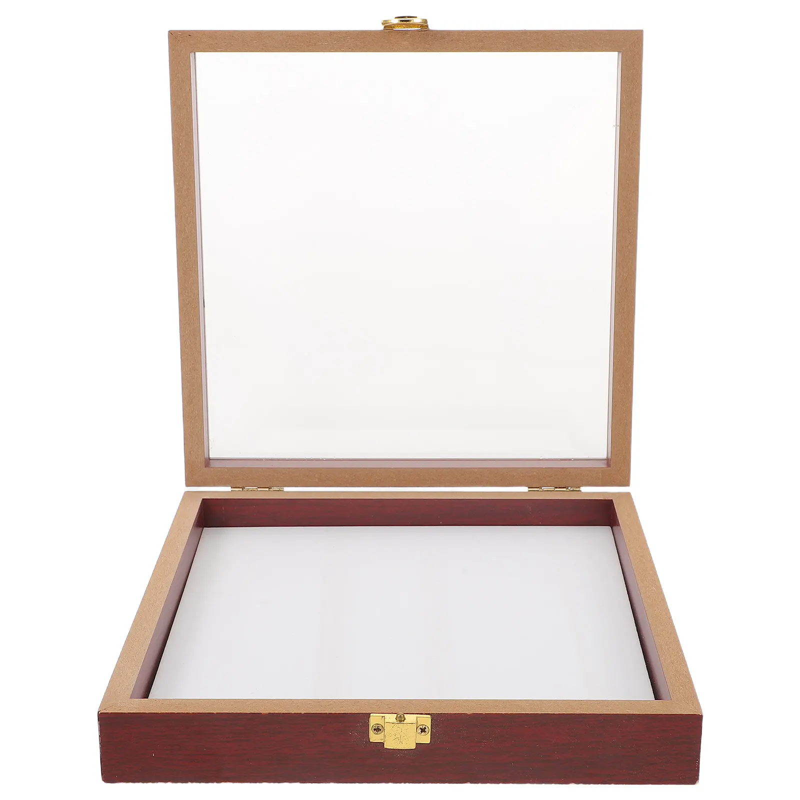 Shadow Box Frame Square Display Case 7.86x7.86x1.77 Deep Wood Specimen Display Box Acrylic Lid Butterfly Dried Flowers Insect