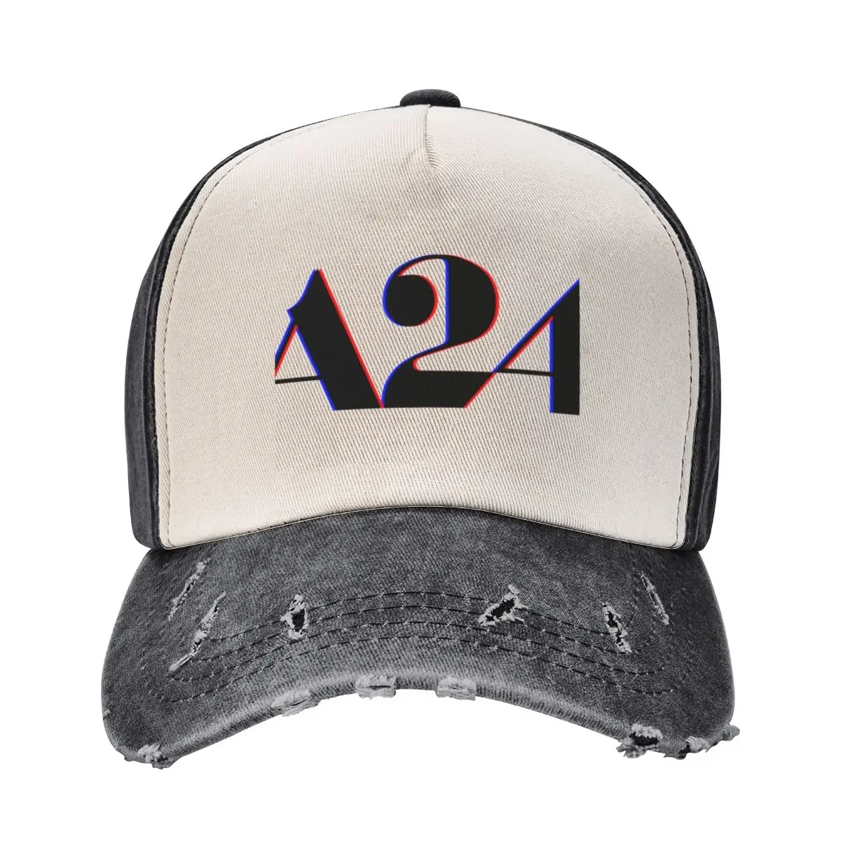 A24 3D glitch logo Baseball Cap tea Hat western Hat Luxury Man Hat For Women 2024 Men's