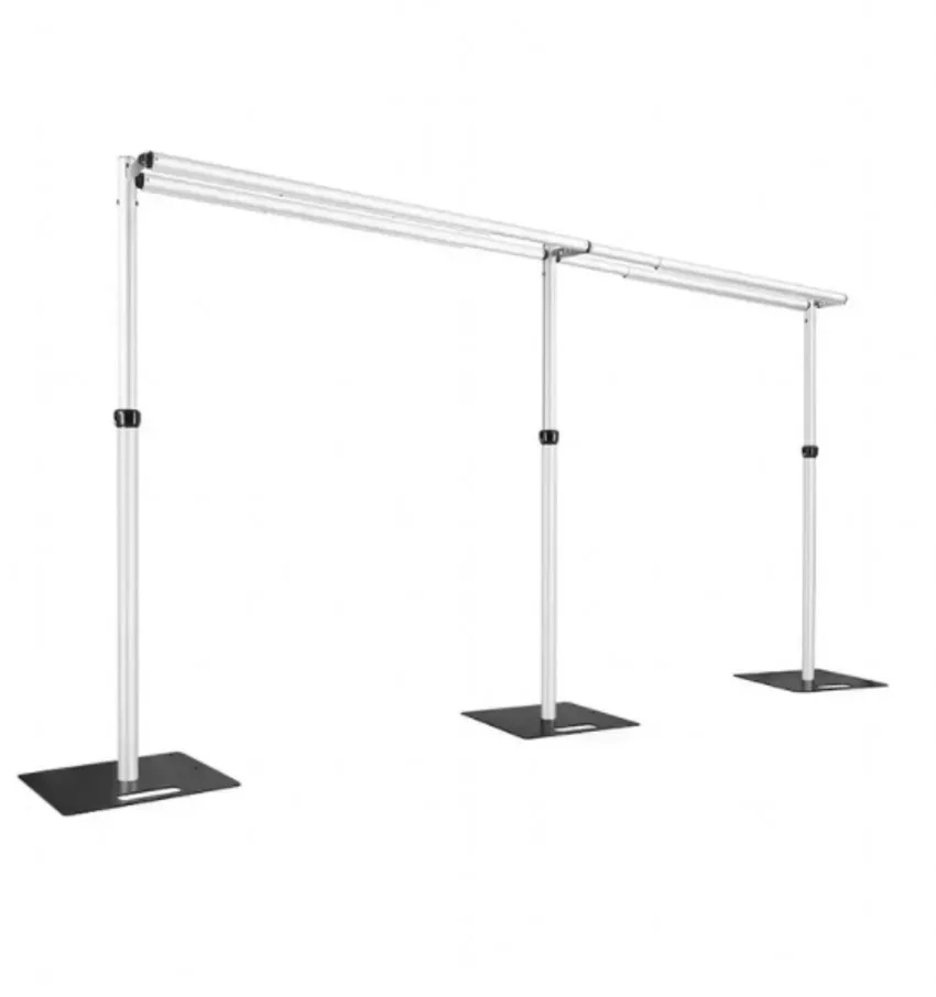 

6-10Ft Adjustable Double Crossbar Pipe&Curtain Decoration Backdrop Frame,Portable Pipe Kit For decorative Wedding Centerpieces