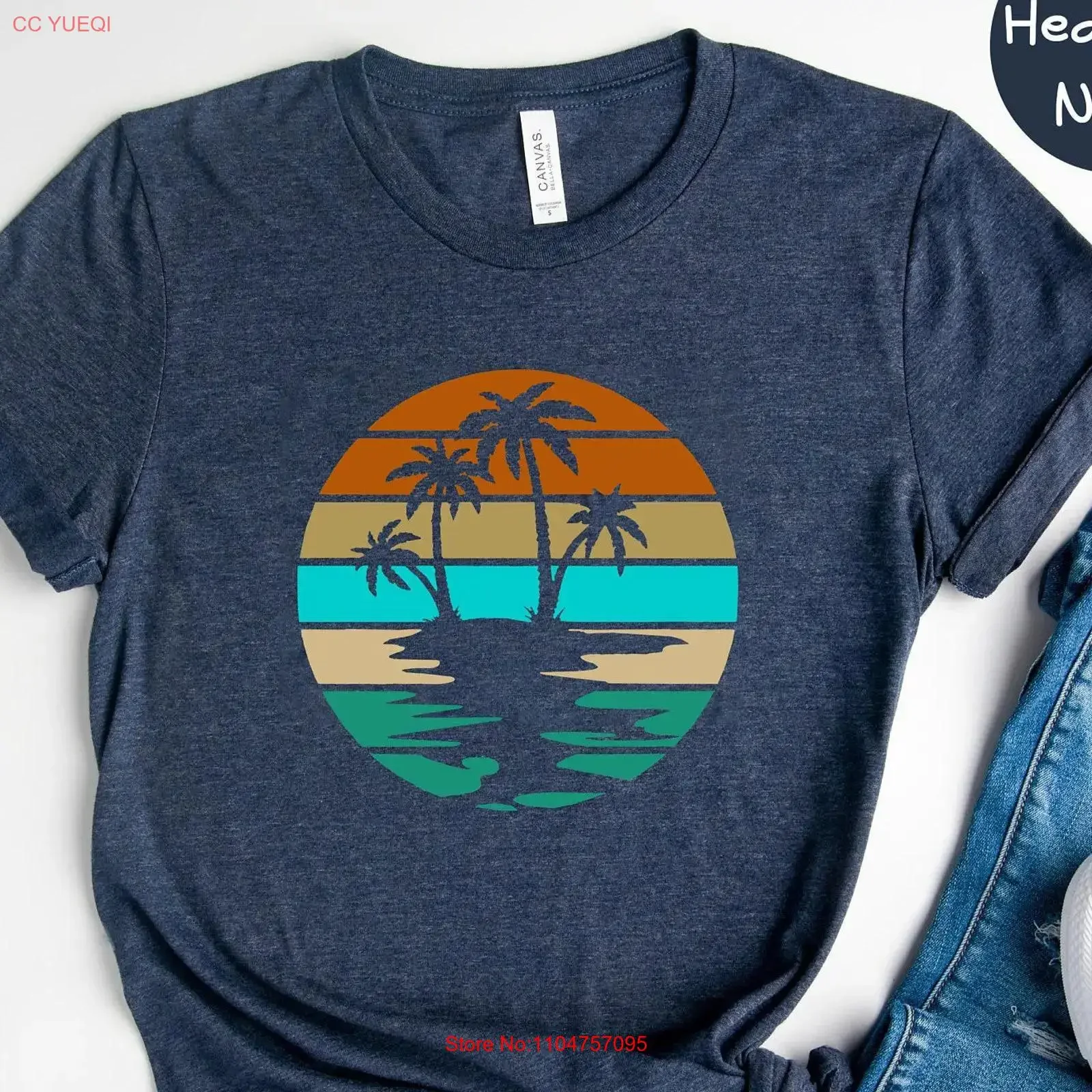 Vintage Sunset Palm T Shirt Summer Vacation Vibes Beach Trip Mode on Break vintage Washed Comfortable Soft Slightly fashion