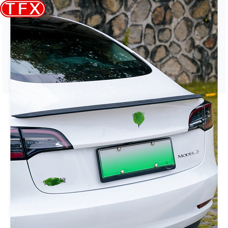 

For Tesla Model 3 Y 2023 2022 2021 Car Carbon Fiber Patterned Tail Wing High-performance Original Factory Surround Accessories