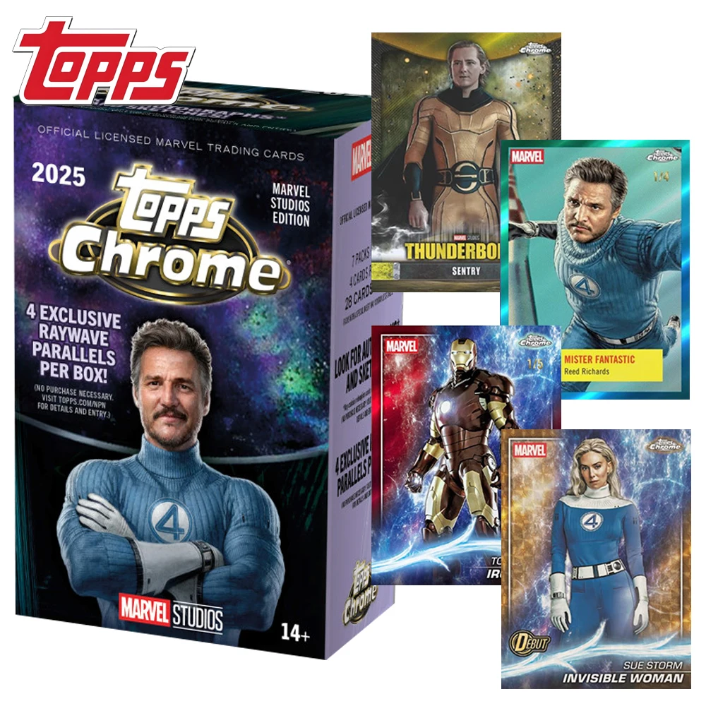 

Genuine 2025 Topps Chrome Value Movie Cards Renowned Comic IP Characters High Quality Exquisite Portrait Cards Collection Gift
