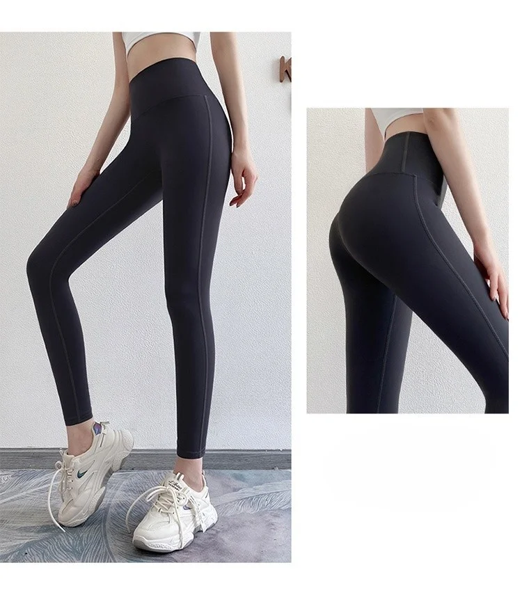 Yoga Pants Black Women Tight-Fit Dyeing Leggings-High-Waist Loungewear Basics Bodycon Ropa Flexible Patch Ladies' Spring Style