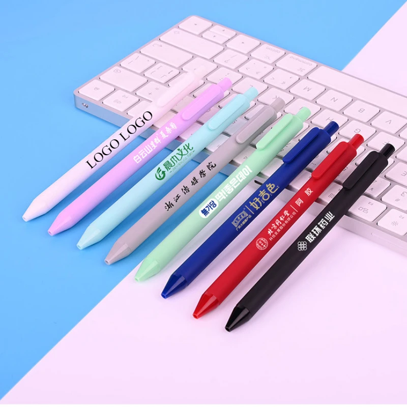 100pcs Free Logo Morandi Gel Pens Customizable with Company Logo Gifts for Business Promotion Simple and Smooth Writing Pens