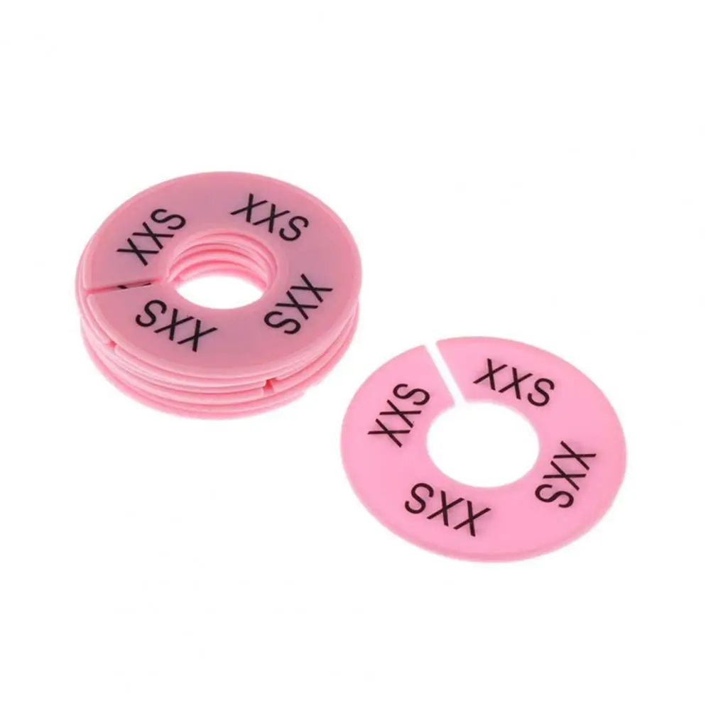 10Pcs Size Separators  Practical Round Clothes Sorting Tag Hanger Separators  Compact Clothing Size Separators