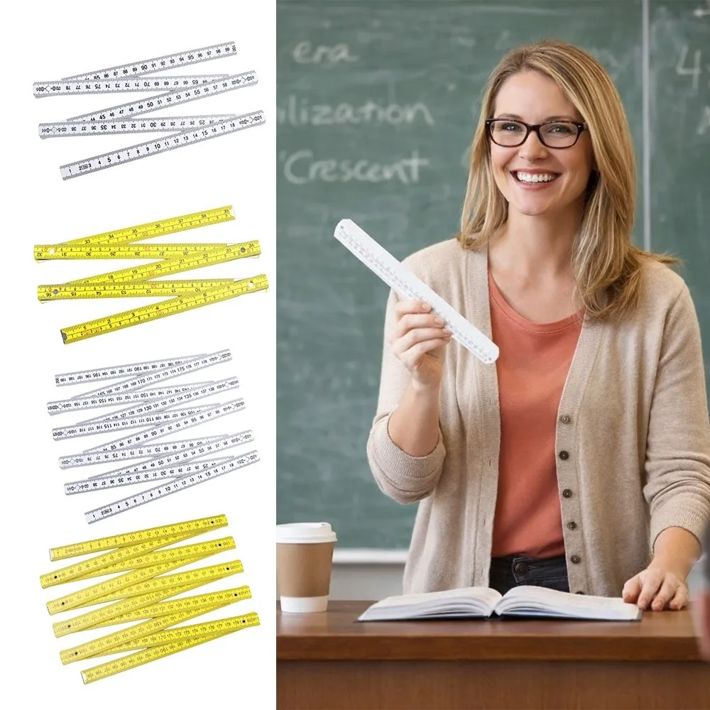 

Легкая деревянная складная линейка 1м/2м, измерительная лента, раздвижная, двусторонняя, для столярных работ