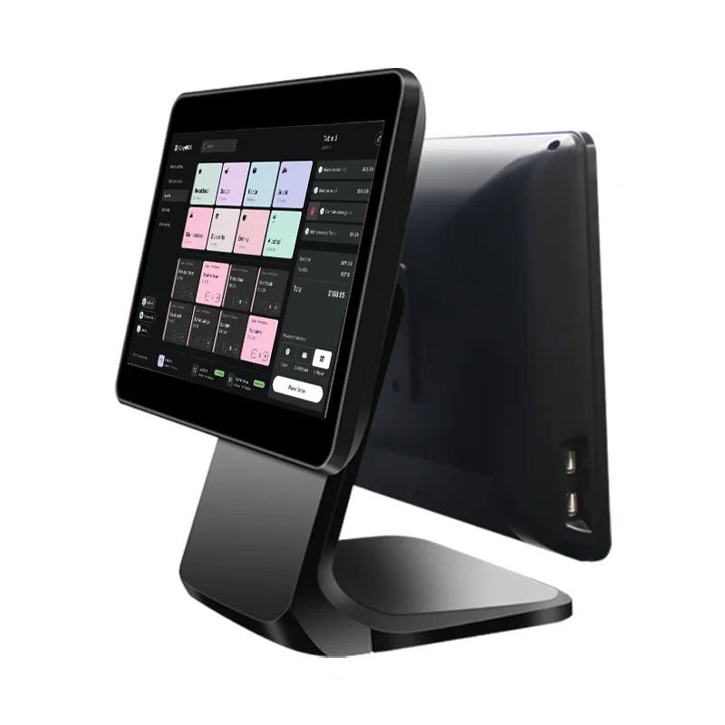 

Dual Screen 15.6inch Touch Screen All in One Pos Machine with Customer Display Pos Terminal System for Restaurant Retail