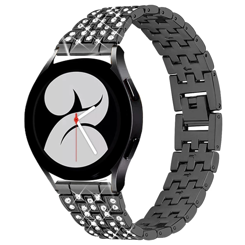 Pulseira de metal diamante para Samsung Galaxy Watch, Classic Bracelet, Stainless Steel Bracelet, Galaxy Active 2, 4, 5, 6, 40mm, 46mm, 42mm