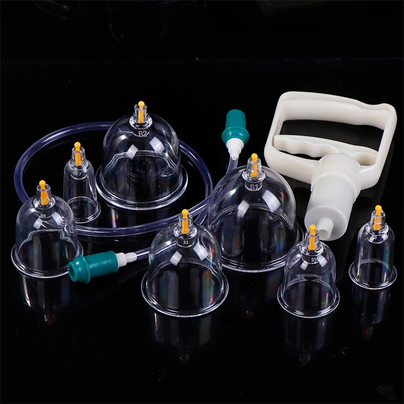 Vacuum Cupping Glasses Vacuum Massage Body Cupping Kit Anti Cellulite Chinese Cupping Body Cup Massager Slimming For Body Face