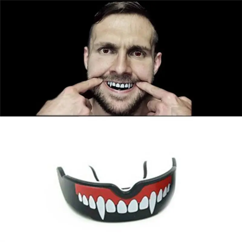 AEF6-Sports Mouth Guard Sports Mouthpiece Shock Absorbing Boxing Tooth Guard EVA Shield For Boxing Football Karate