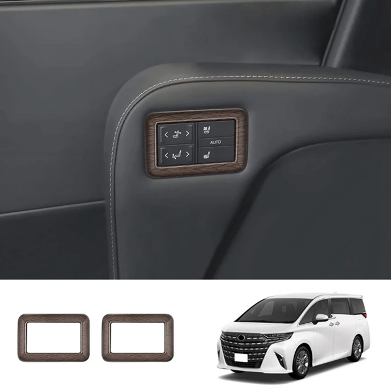 Per Toyota ALPHARD/VELLFIRE 40 Series 2023 + Car Middle Row Seat Control panel Trim Frame Sticker