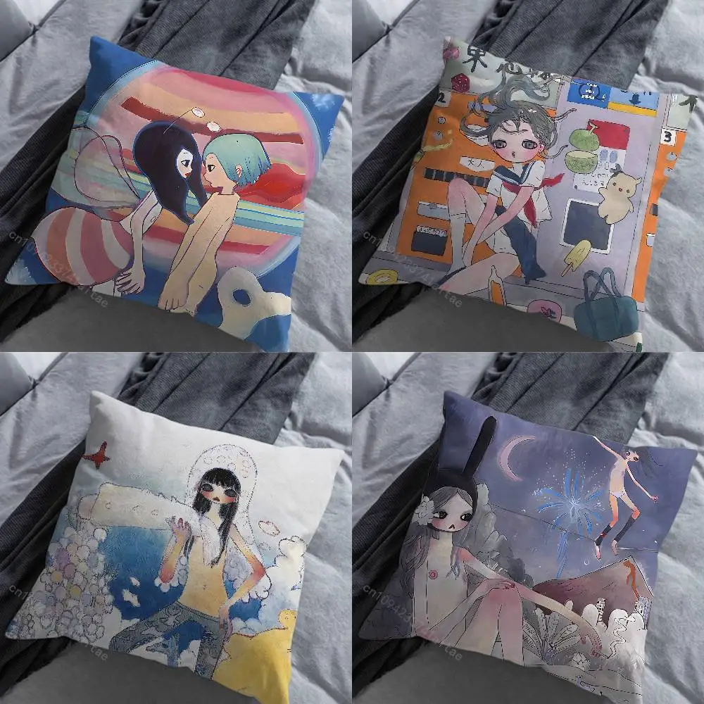 

Funny A-Aya T-Takano Art Various Sizes Square Pillow Case For Car Home Bedchamber Decor Birthday Gift