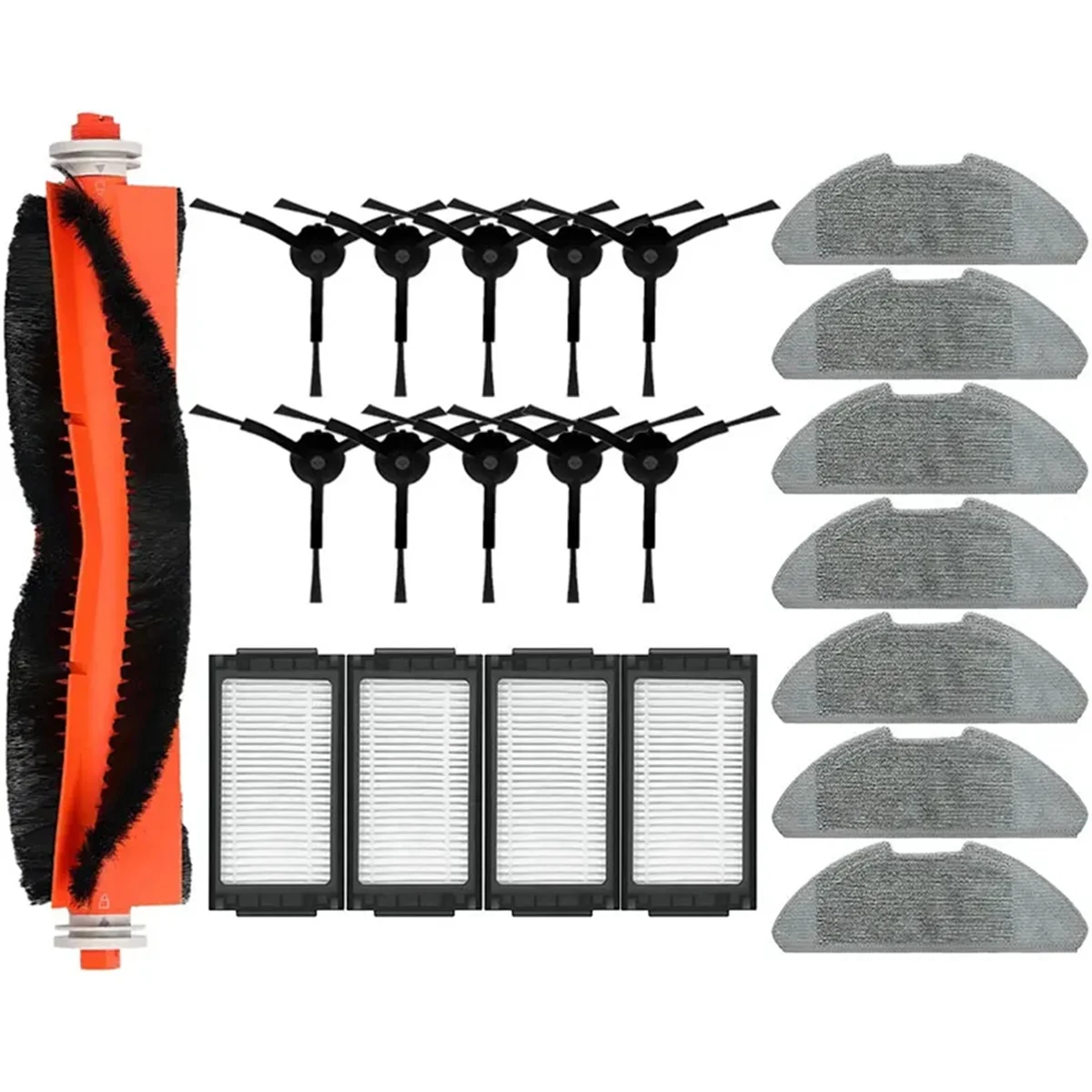 หุ่นยนต์ดูดฝุ่น MJSTS1มือโปร mjsts 2โปรหุ่นยนต์ดูดฝุ่นชิ้นส่วนตัวกรองผ้าซับแปรงถูพื้นด้านข้างหลักสำหรับหุ่นยนต์ดูดฝุ่น