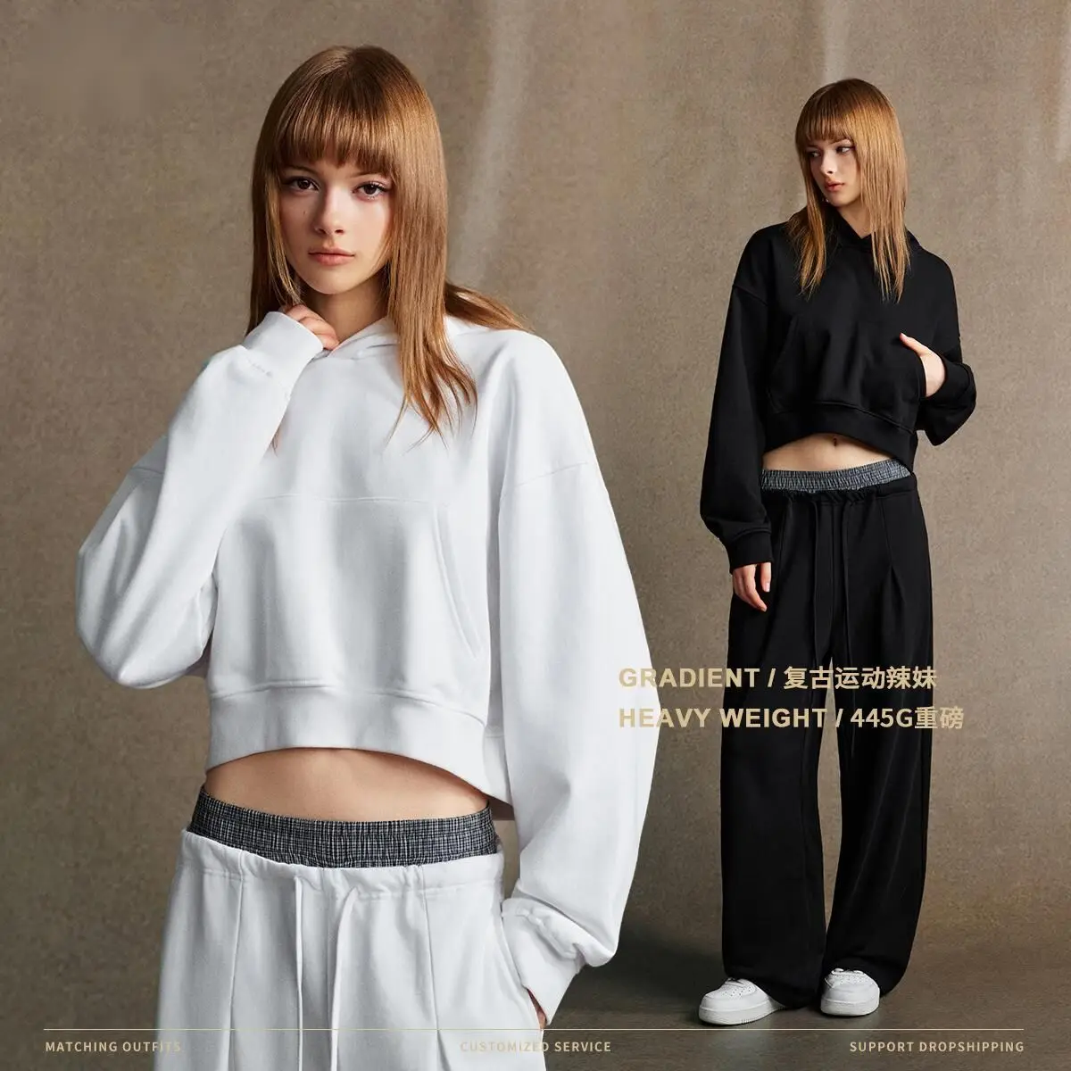 

Мужская одежда, осень 202, INS Trend, брендовая толстовка с капюшоном и большим карманом, короткая внутренняя одежда небольшого размера, топ для женщин, мода JPWG