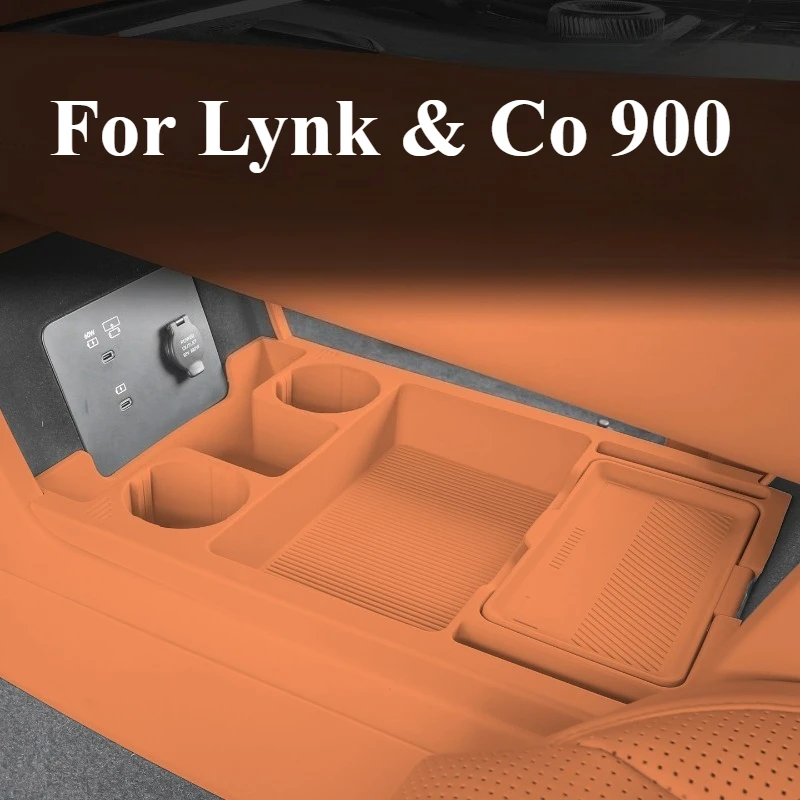 

For Lynk & Co 900 Lower Center Console Silicone Storage Box Partition Organizer Privacy Box Interior Accessories