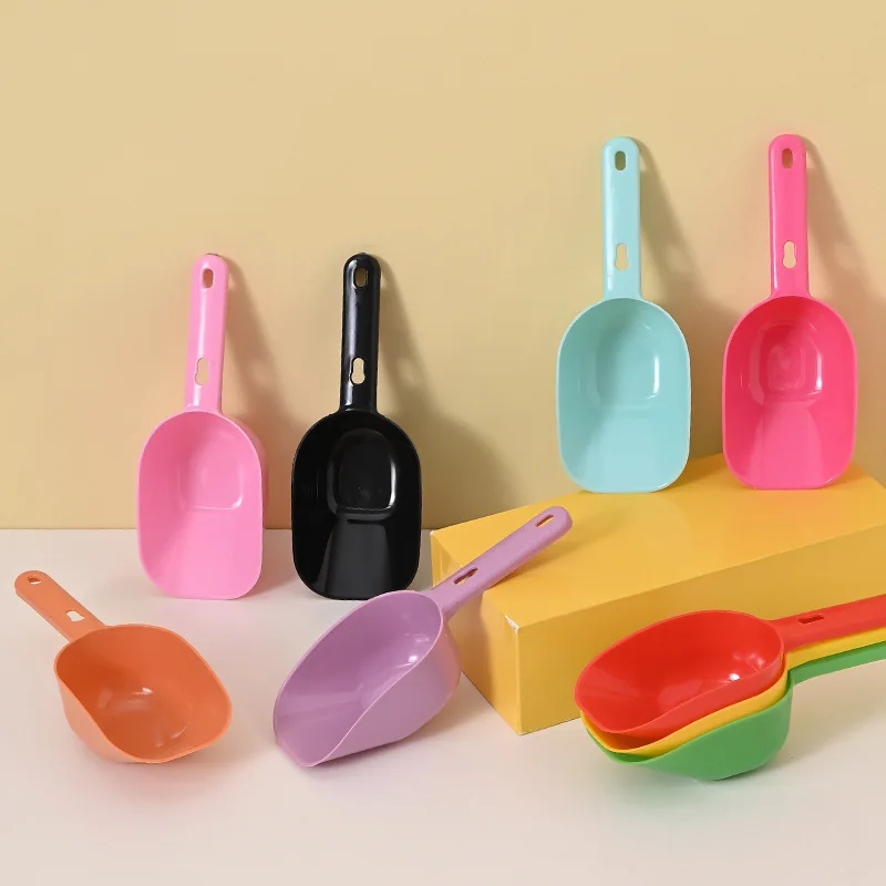 Pet Feeding Shovel Cat Feeding Spoon Large Capacity Thickened Cat and Dog Spoon Plastic Shovel Pet Feeder