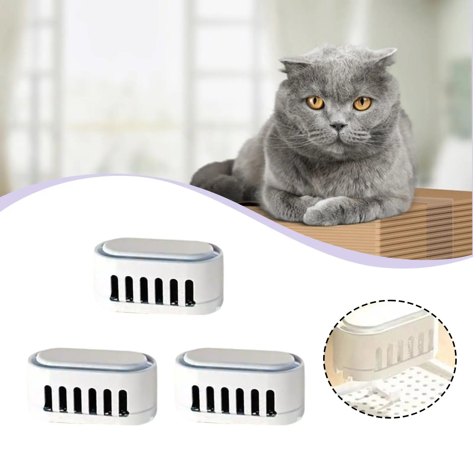

Cat Litter Deodorizer Odor Removal Device for Smart Cat Litter Box Pet Air Purifier Efficient Odor Cleaning