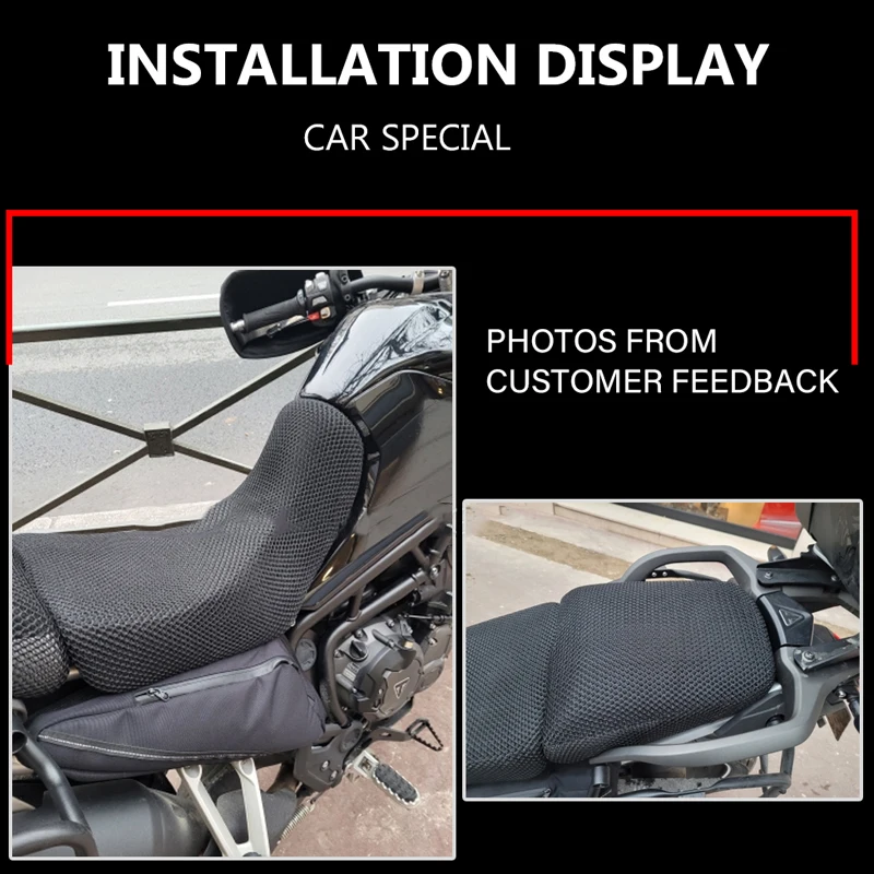 غطاء وسادة مقعد شبكي ثلاثي الأبعاد مع عزل ، واقي مقعد ، شبكة ، النمر ، GT PRO ، تجمع ، TIGER900 ، النمر ، #4