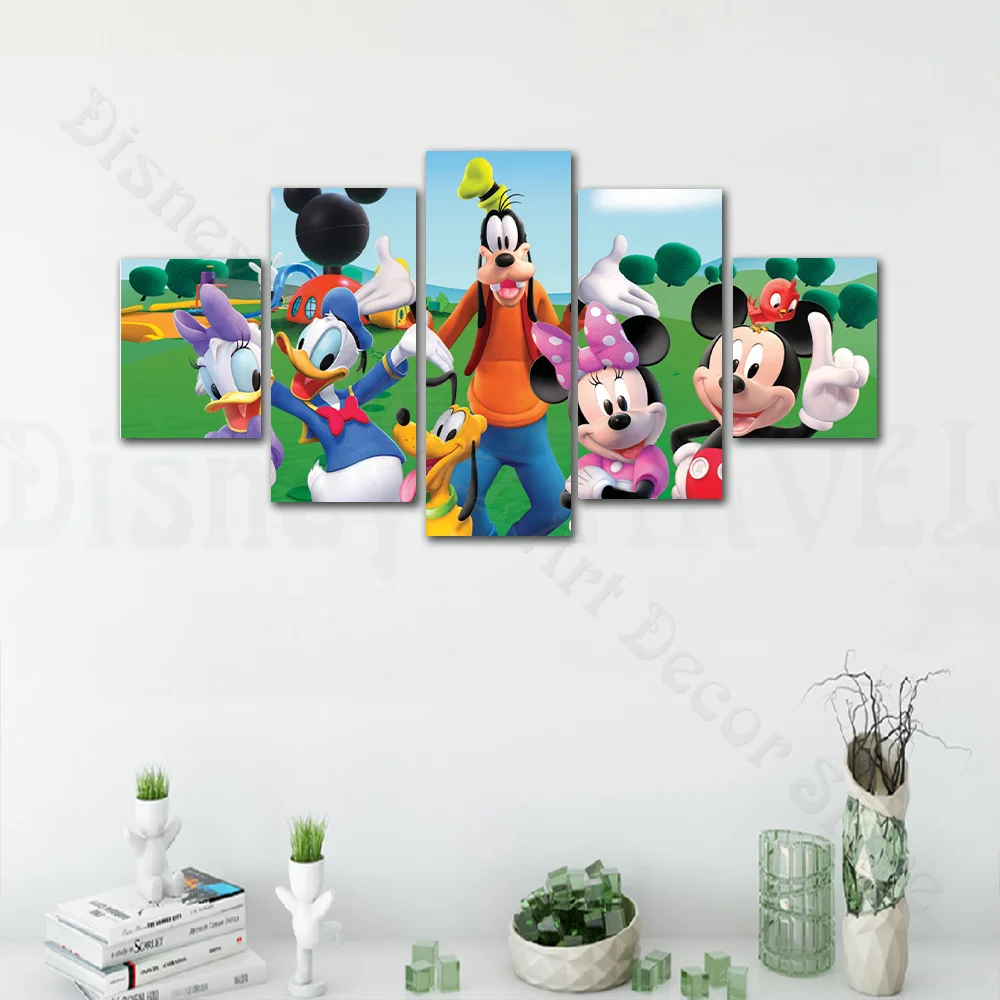 Mickey Mouse & Donald Duck Canvas Painting Wall Art Cartoon Posters Hd Printing Living Room Bedroom Kid''s Bedroom Decoration