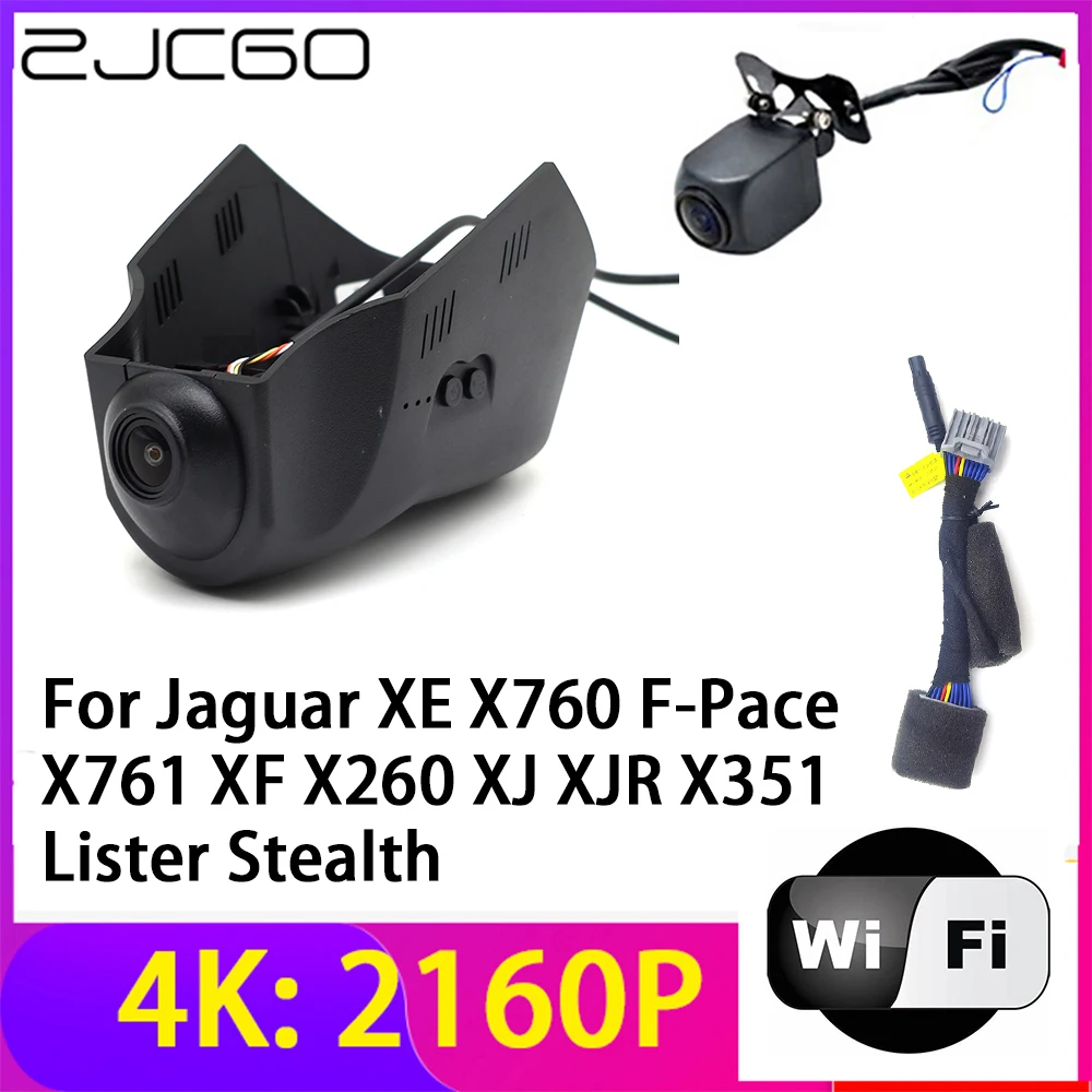 

ZJCGO 4K 2160P Dash Cam DVR Camera Recorder Wifi Night Vision for Jaguar XE X760 F-Pace X761 XF X260 XJ XJR X351 Lister Stealth