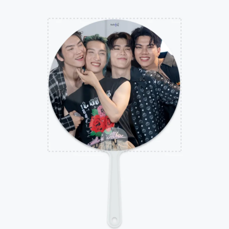 FortPeat Bossnoeul HD Poster Thai TV Love in The Air Drama Stills Photo Picture18*18cm Plastic Round Fans Can Custom