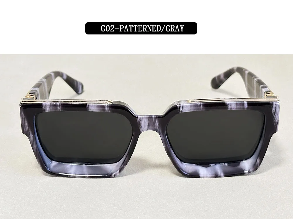 Senior Quadratische Sonnenbrille Herren Vintage Millionaire Sonnenbrille Damen Silber Retro Modebrille Dropshipping Gafas De Sol Hombre – Detail 23