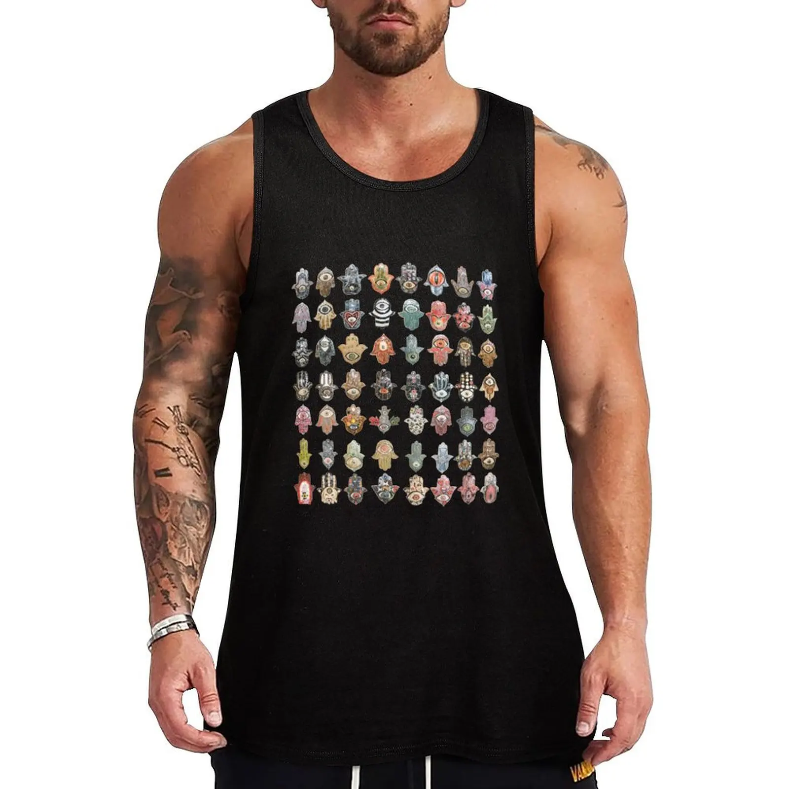 Field of Hamsas Tank Top sleeveless men clothing mens gym clothes basketball