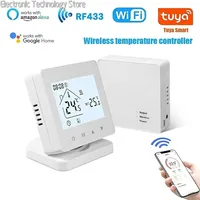 Smart Wireless Thermostat for Gas Boiler Room Heating RF Home Temperature Controller Programmable WiFi Thermostat and Tuya Alice