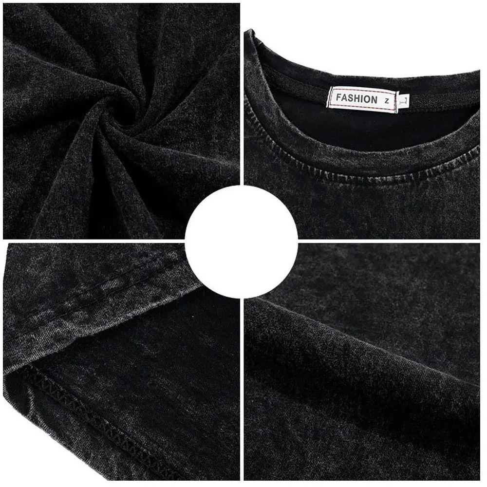 Anime Black Clover Asta Vintage Acid Washed T Shirts Men Women Clothing Fashion T-shirt Casual Short Sleeve T-shirts Streetwear view 5