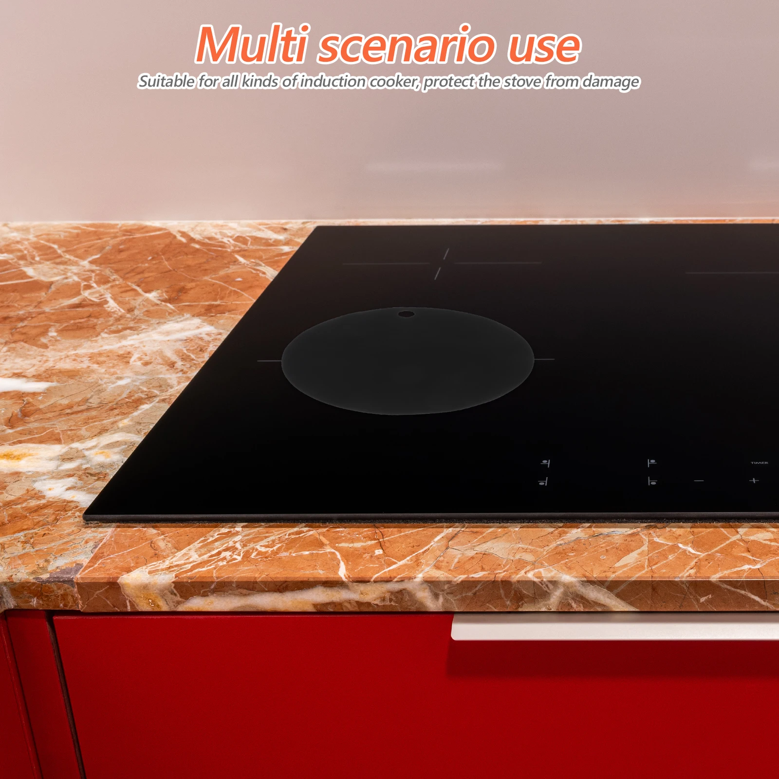 

Silicone Induction Cooktop Mat Heat Resistant Nonstick Pad for Glass Stove Top Easy to Clean Cookware Protection