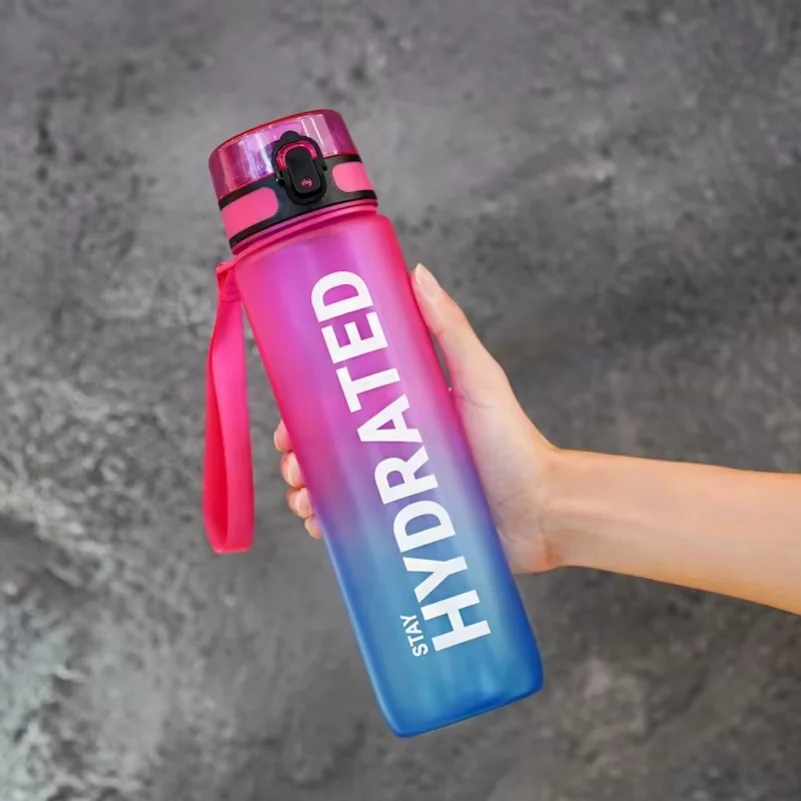 1L Water Bottle Portable Sport Water Bottle Pretty Drink Bottle Leakproof Gym Water Bottle for Outdoor Travel Fitness Cycling
