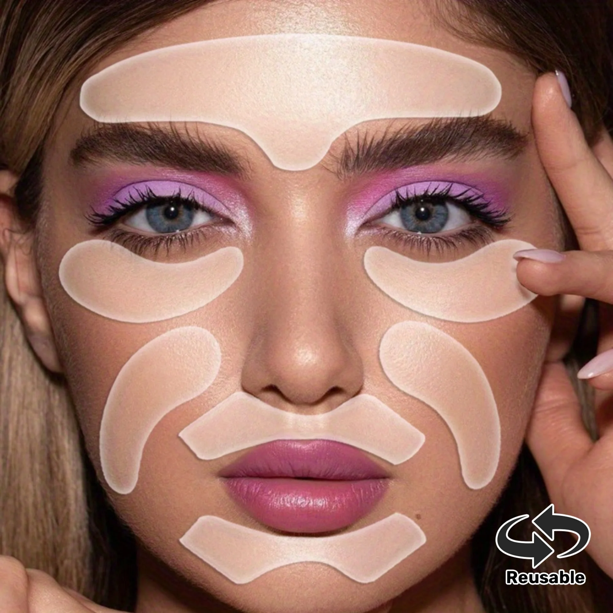 

7Pcs Facial Wrinkle Patches Reusable Silicone Forehead Wrinkle Pads Anti Wrinkles Silicone Moisturizing Firming Fine Line Pads